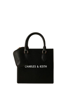 Charles & Keith black square handbag with top handles from Bagvalley premium collection