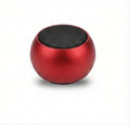 Red metallic portable mini speaker on a white background, Bagvalleypk accessories.