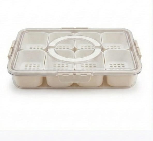 Acrylic airtight multiportion box