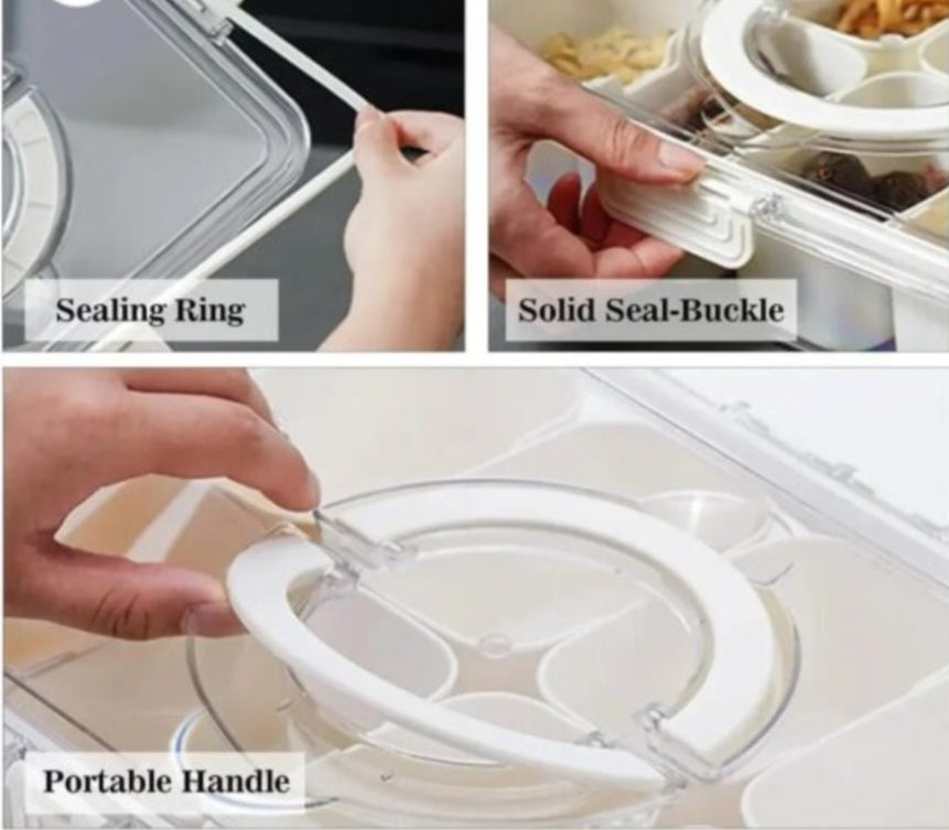 Acrylic airtight multiportion box