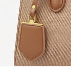 Stylish leather Satchel with Gold Hardware