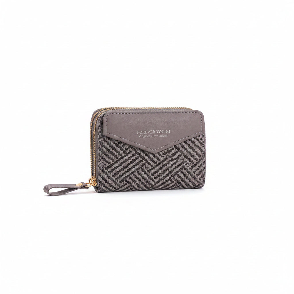 Double Zip Wallet for Women  Textured Wallet |