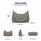 Black and white patterned shoulder bag