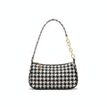 Black and white patterned shoulder bag
