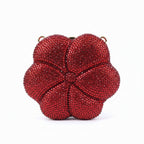 Crystal Flower Evening Clutch Bag for Women | Rhinestone Bridal Clutch