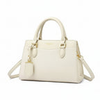 Stylish leather Satchel with Gold Hardware